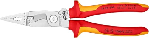 knipex-elektro-installationszange-13-96-200-sb-verchromt-vde-gepr-ft-200-mm image 6