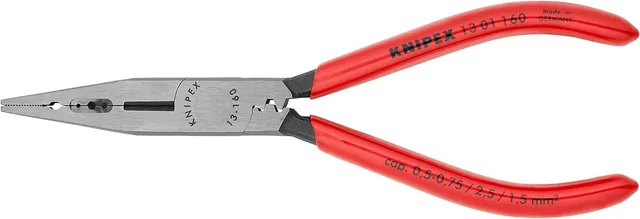 knipex-13-01-160-verdrahtungszange-160-mm-mit-kunststoff-berzug image 1