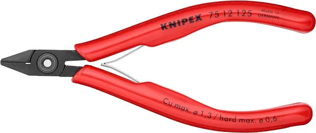 knipex-elektronik-seitenschneider-75-12-125-mit-kunststoff-h-llen-125-mm image 1