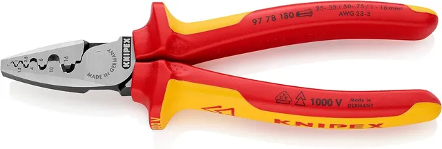 knipex-97-78-180-sb-crimpzange-vde-f-r-aderendh-lsen-180-mm image 1
