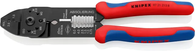 knipex-97-21-215-b-crimpzange-230-mm-schwarz-lackiert-f-r-offene-steckverbinder- image 1