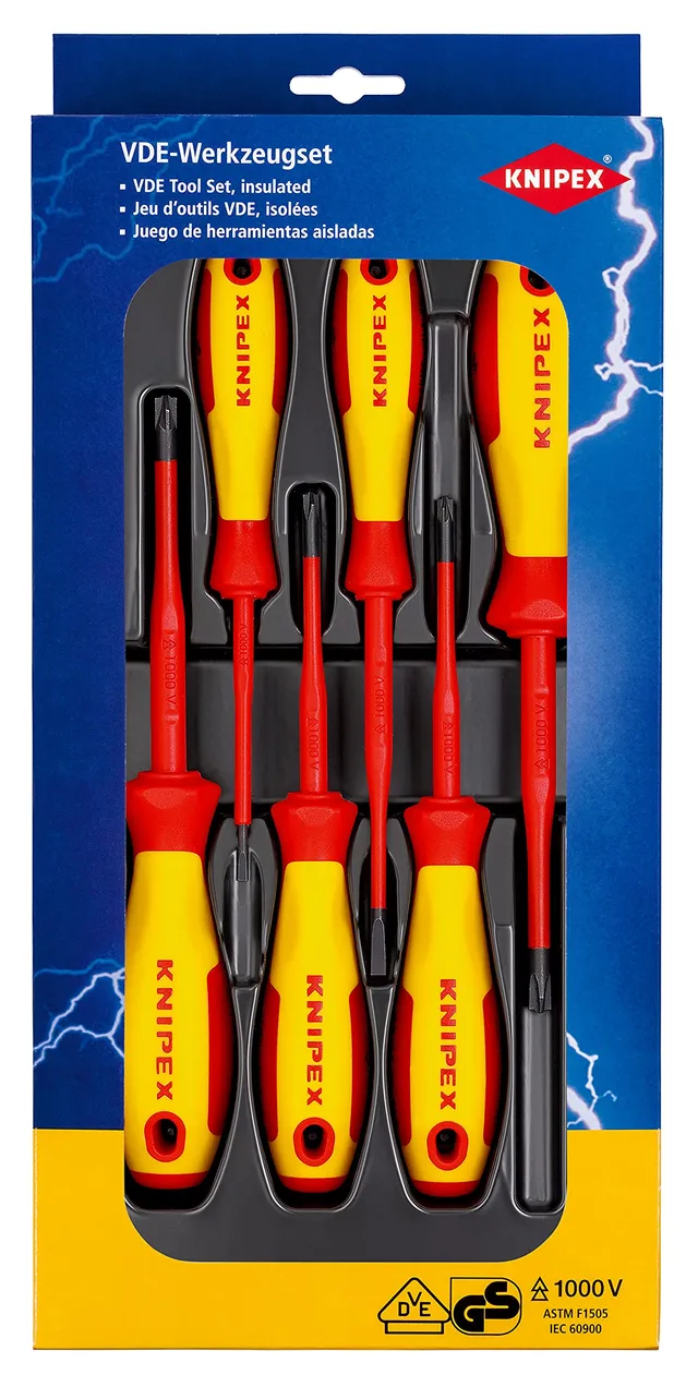 knipex-00-20-12-v05-vde-schraubendreher-set-plusminus-schlitz-6-teilig image 1