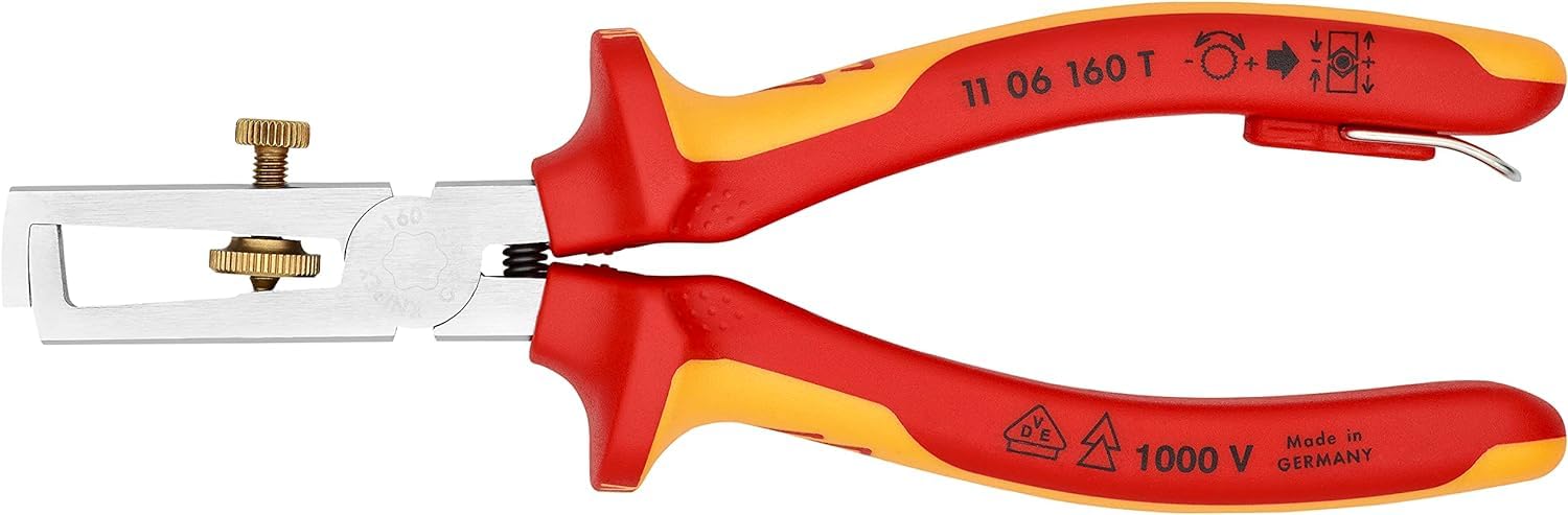 knipex-abisolierzange-11-06-160-t-bk-vde-mit-ffnungsfeder-verchromt-160-mm image 3