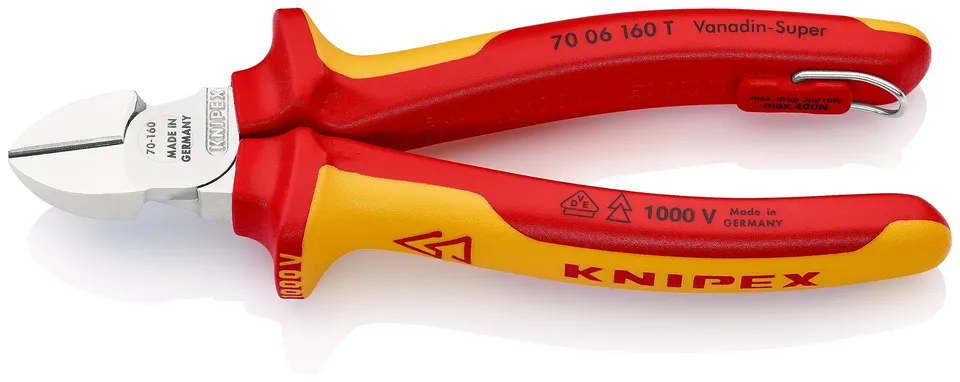 knipex-70-06-160-t-seitenschneider-160-mm-vde-mit-absturzsicherung image 1