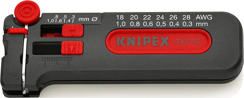 knipex-mini-abisolierwerkzeug-12-80-100-sb-100-mm-f-r-0-3-1-0-mm image 1