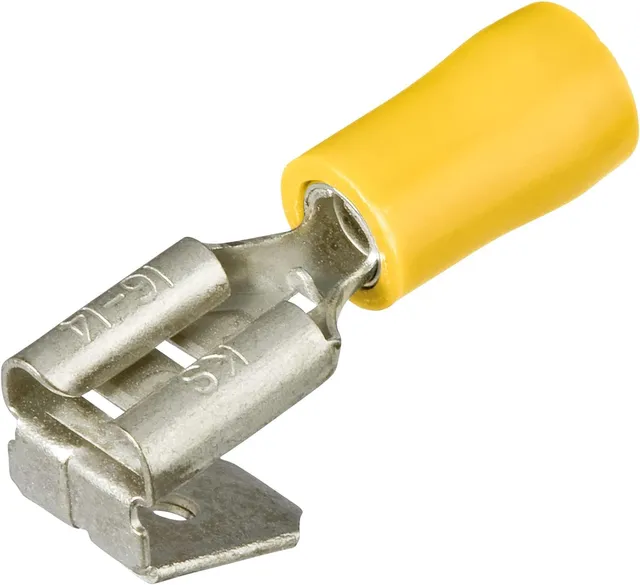 knipex-flachsteckh-lsen-mit-abzweig-isoliert-100-st-ck-97-99-092-gelb-4-6-mm-6-3 image 1