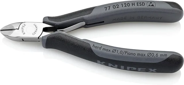 knipex-elektronik-seitenschneider-77-02-120-h-esd-mit-hartmetallschneide-120-mm image 1