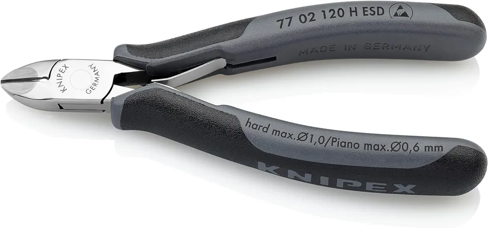 knipex-elektronik-seitenschneider-77-02-120-h-esd-mit-hartmetallschneide-120-mm image 1