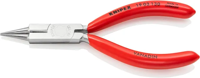 knipex-rundzange-mit-schneide-19-03-130-schmuckbiegezange-verchromt-130-mm image 1