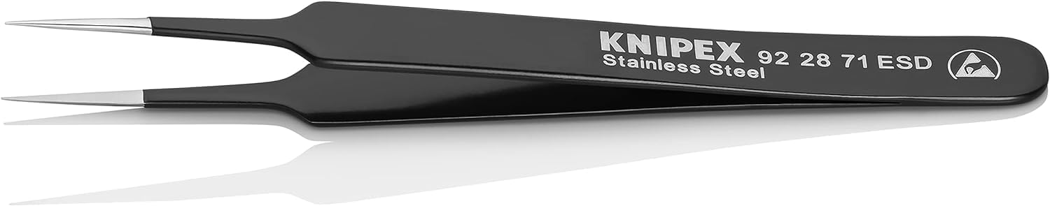 knipex-universalpinzette-esd-92-28-71-esd-110-mm-mattiert-glatt image 2