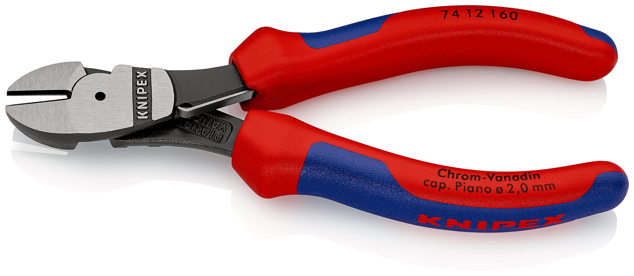 knipex-74-12-160-sb-kraft-seitenschneider-160-mm-mit-mehrkomponenten-h-llen image 2