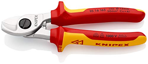 knipex-kabelschere-95-16-165-vde-kabelschneider-165-mm-f-r-cu-al-kabel-bis-15-mm image 8