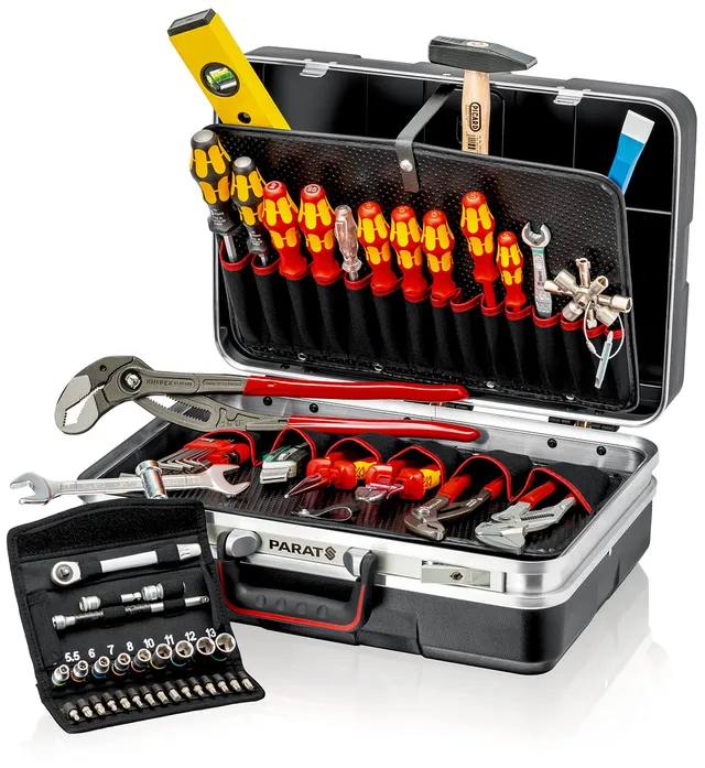 knipex-00-21-21-hk-s-werkzeugkoffer-vision27-sanit-r-52-teilig-200-mm image 1