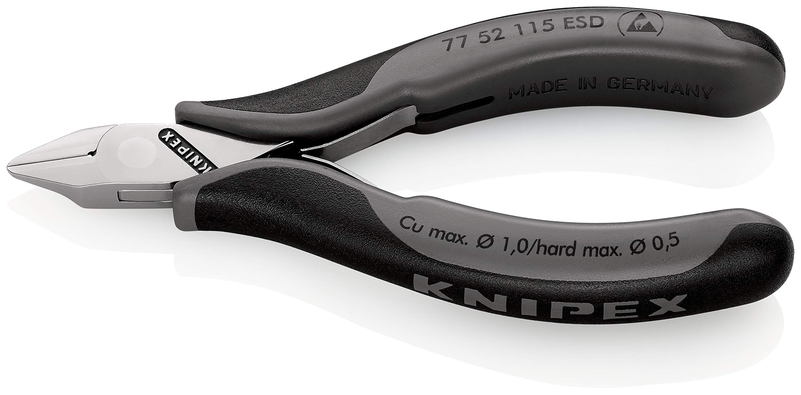 knipex-77-52-115-esd-elektronik-seitenschneider-115-mm-mit-mehrkomponenten-h-lle image 1