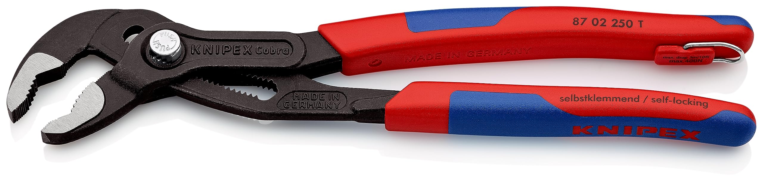 knipex-cobra-87-02-250-t-bk-hightech-wasserpumpenzange-250-mm-mit-absturzsicheru image 2