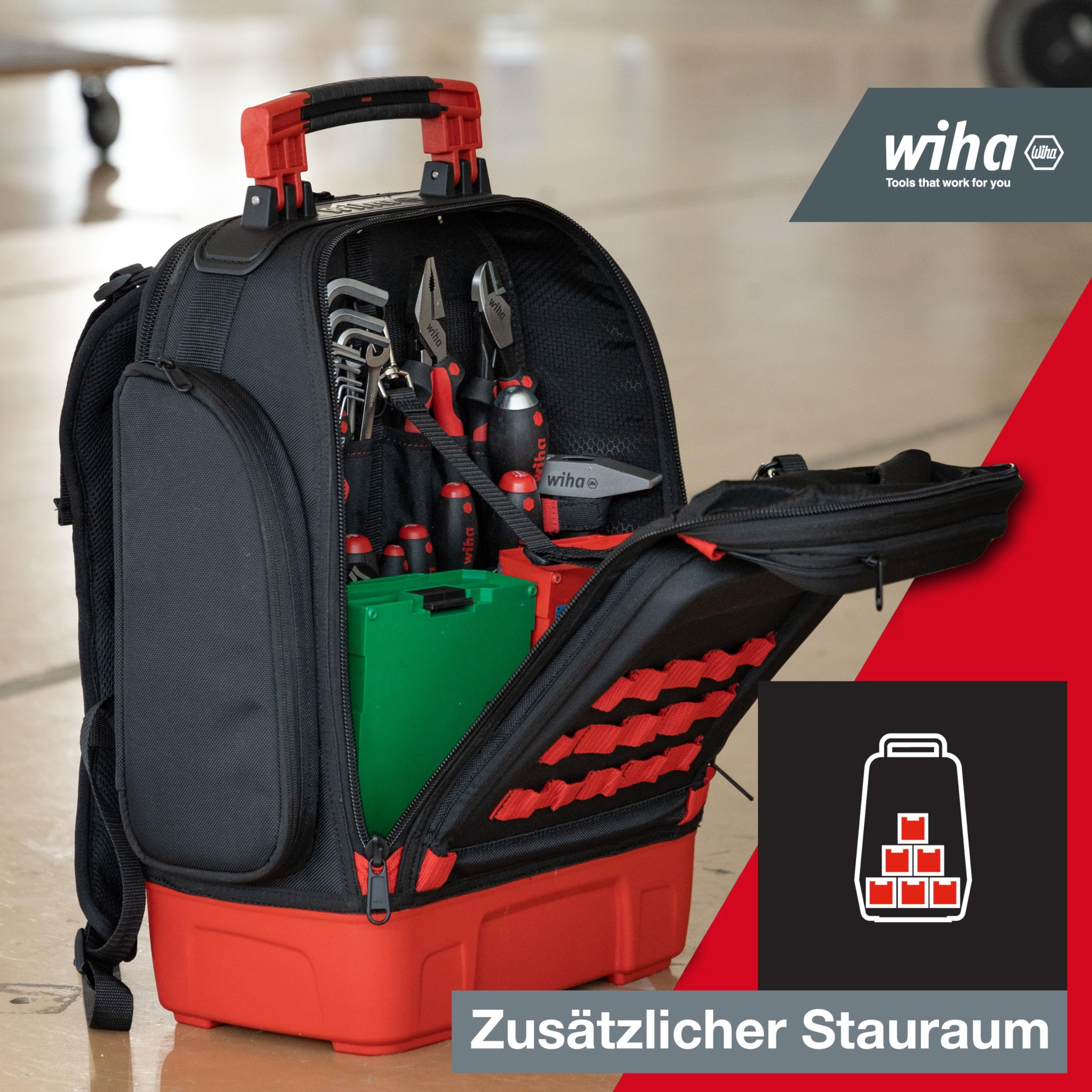 wiha-mechaniker-werkzeugrucksack-41-tlg-45529-mit-standboden-und-laptopfach image 2