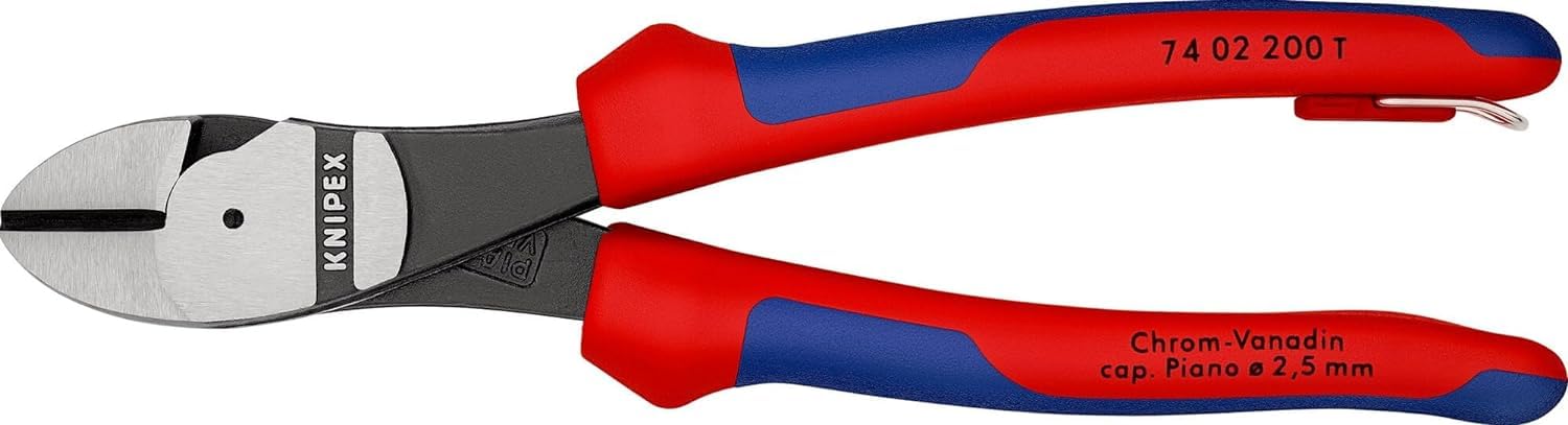 knipex-kraft-seitenschneider-74-02-200-t-bk-200-mm-schwarz-atramentiert-mit-abst image 1