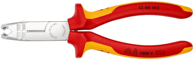 knipex-abmantelungszange-13-46-165-sb-vde-abisolierzange-165-mm-verchromt image 1
