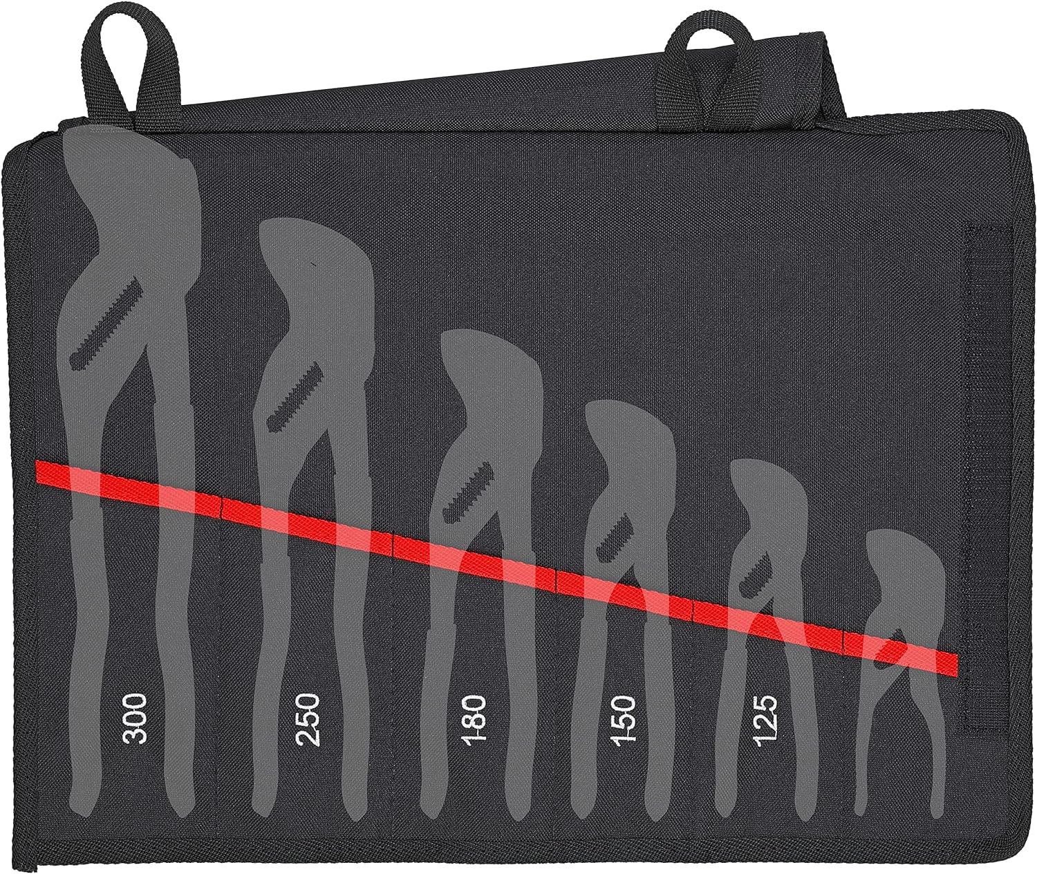 knipex-rolltasche-f-r-zangenschl-ssel-leer-00-19-55-s4-le-6-f-cher-340-mm image 2