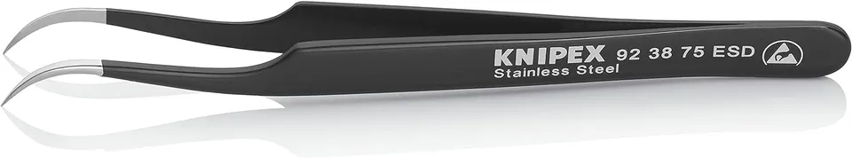knipex-universalpinzette-92-38-75-esd-mattiert-glatt-118-mm-antimagnetisch image 1