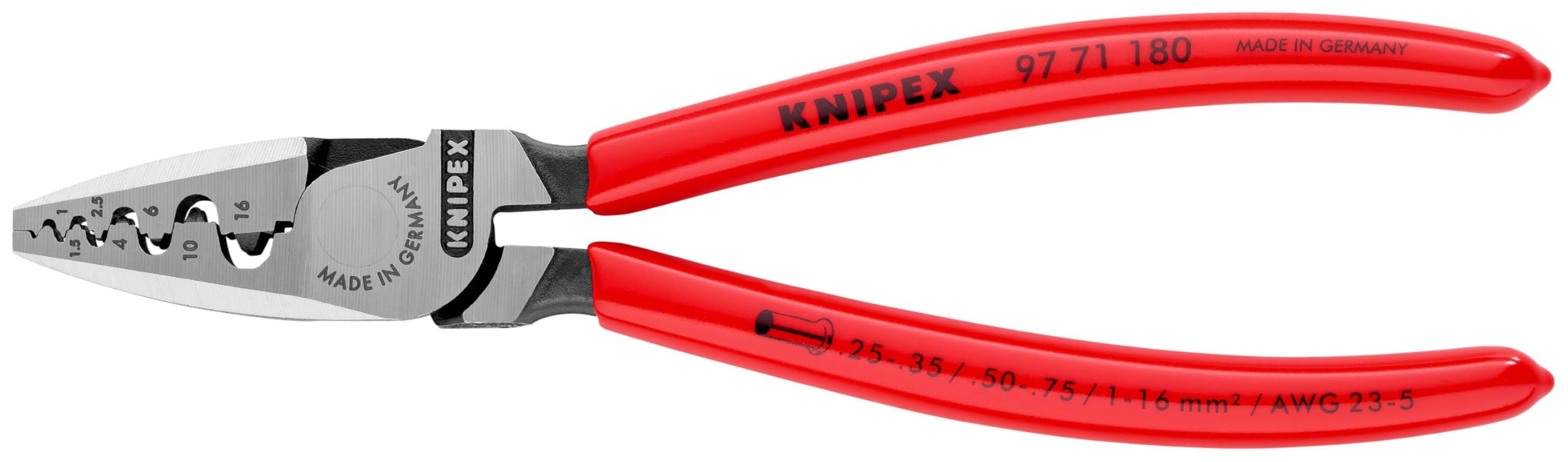 knipex-crimpzange-97-71-180-f-r-aderendh-lsen-0-25-16-mm-180-mm image 4
