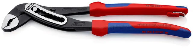 knipex-alligator-wasserpumpenzange-88-02-300-t-bk-300-mm-mit-absturzsicherung image 1