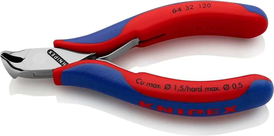 knipex-elektronik-vornschneider-64-32-120-mit-mehrkomponenten-h-llen-120-mm image 1