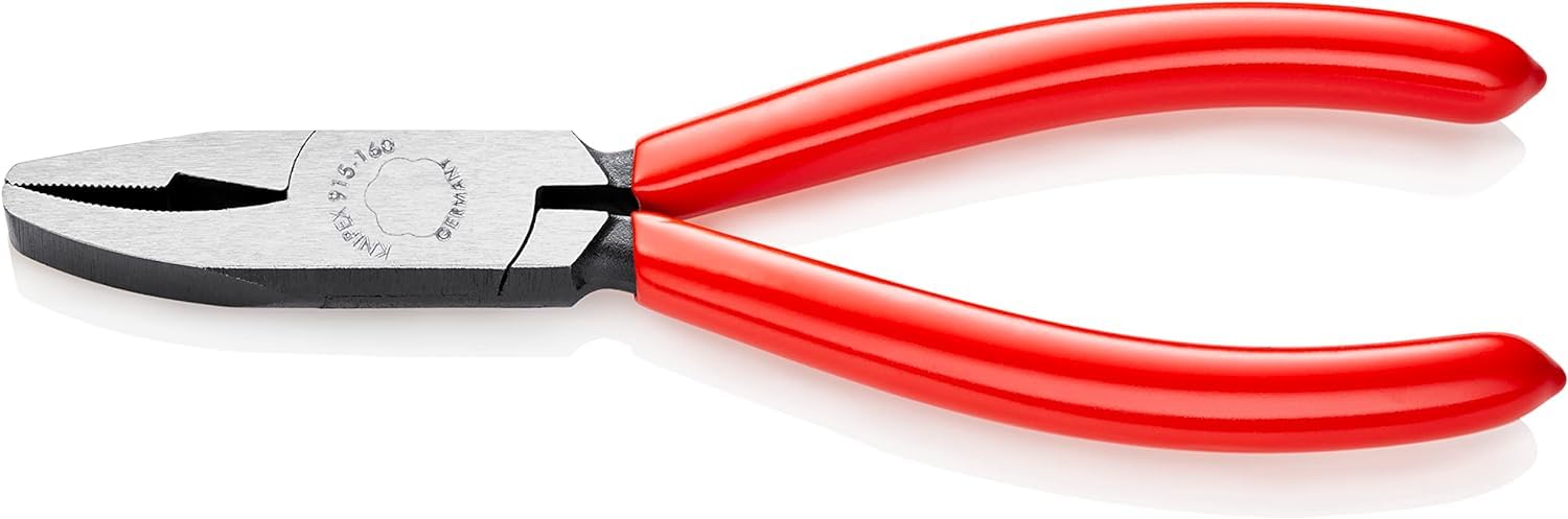 knipex-glaskr-selzange-91-51-160-schwarz-atramentiert-160-mm-kunststoff-berzogen image 1