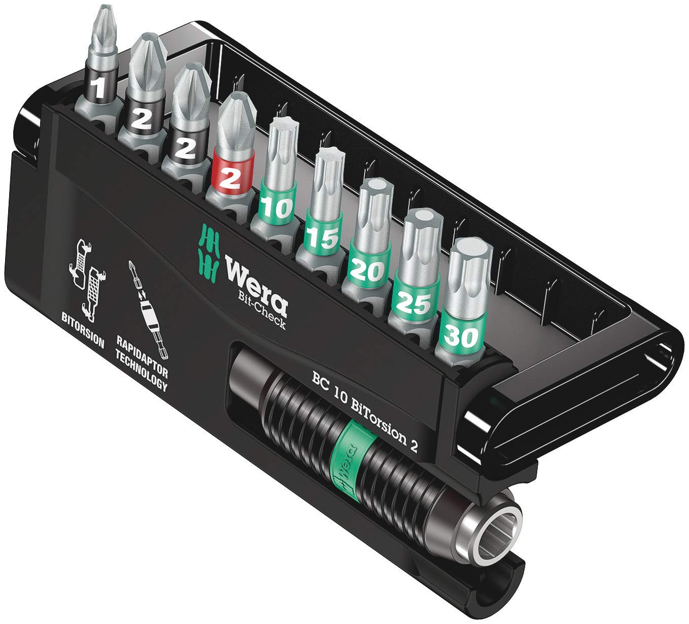 wera-bit-check-10-bitorsion-2-bit-sortiment-10-teilig-05057117001 image 1