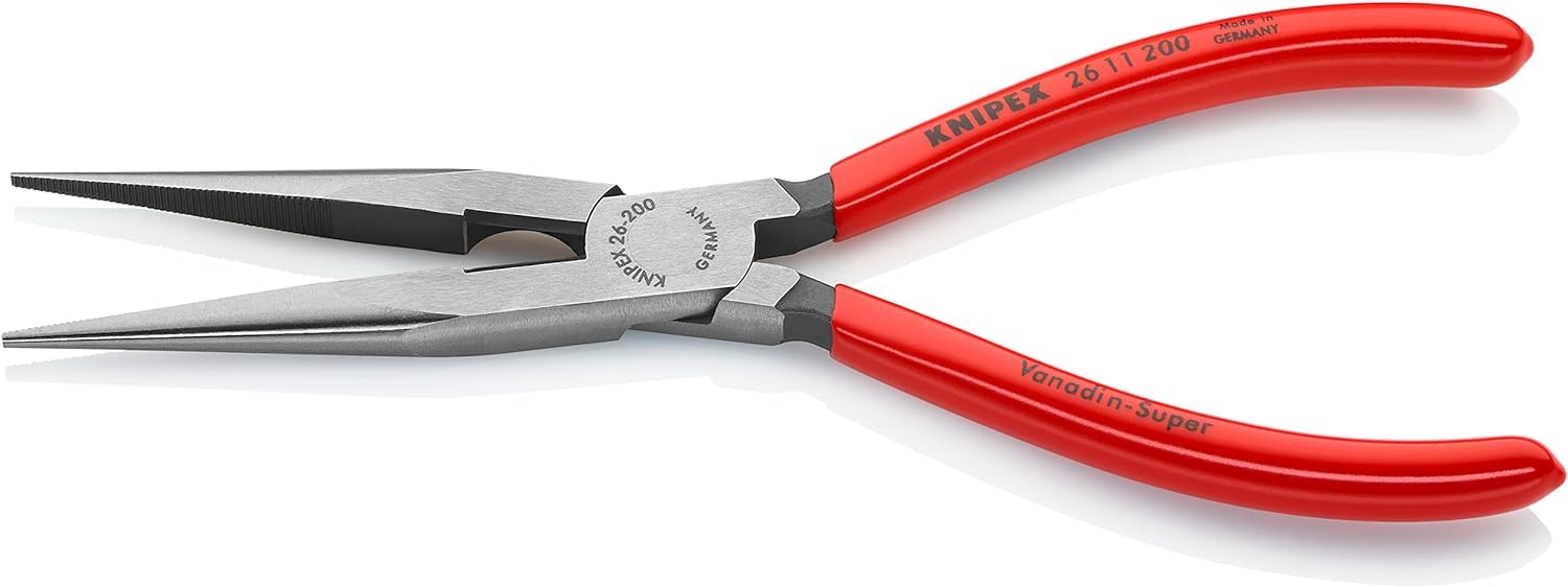 knipex-26-11-200-sb-flachrundzange-mit-schneide-200-mm-storchschnabelzange image 2