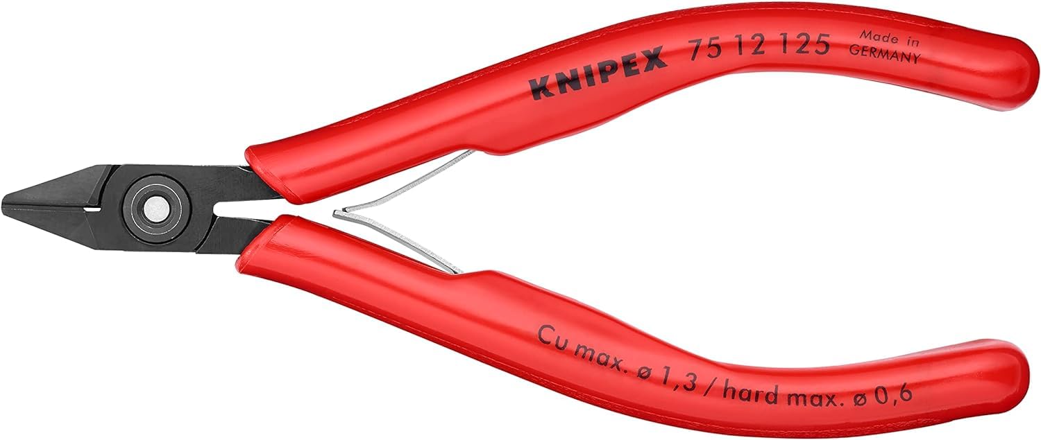 knipex-elektronik-seitenschneider-75-12-125-mit-kunststoff-h-llen-125-mm image 1