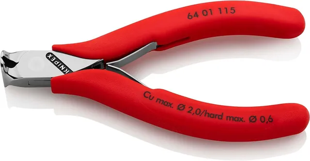 knipex-elektronik-vornschneider-64-01-115-115-mm-mit-kunststoffh-llen image 1