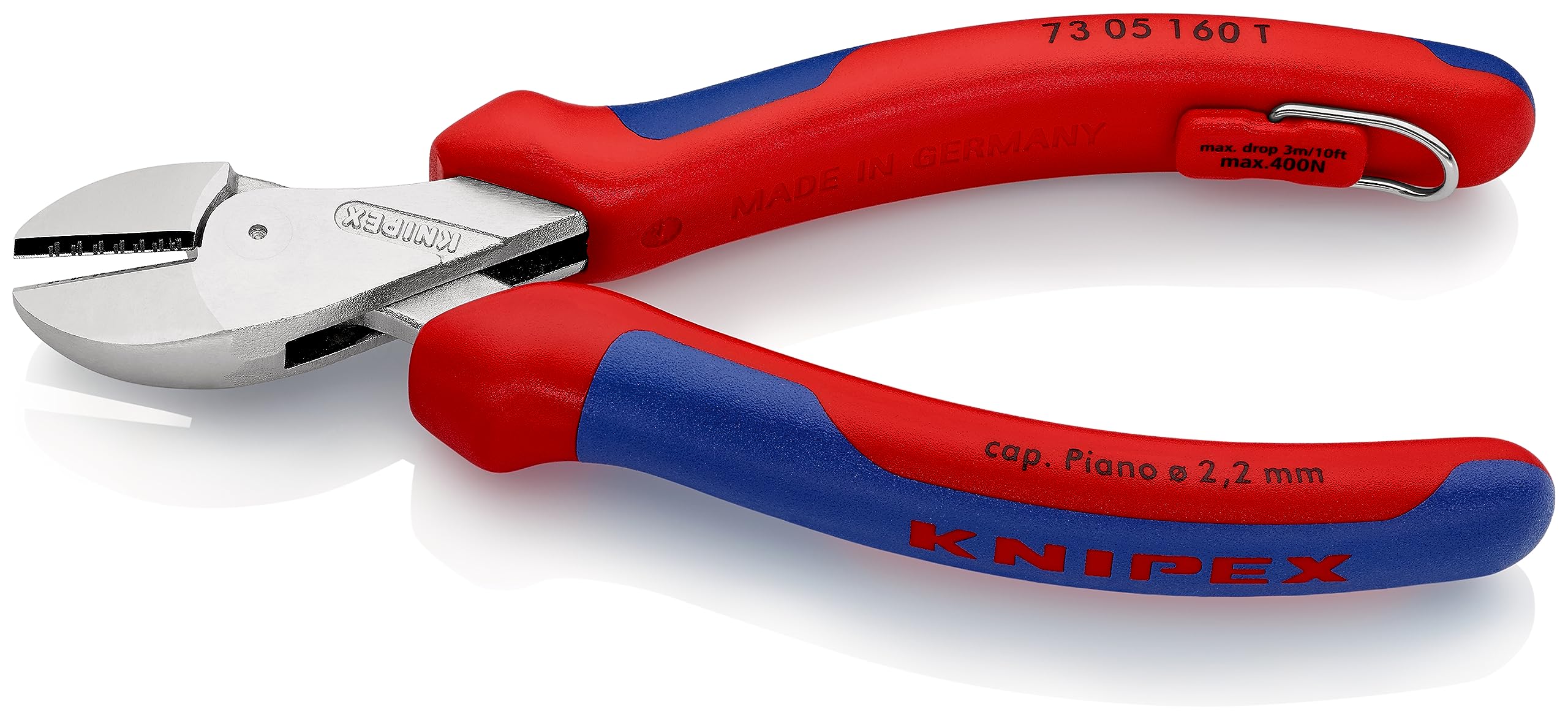 knipex-x-cut-kompakt-seitenschneider-73-05-160-t-verchromt-mit-absturzsicherung image 2