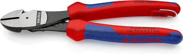 knipex-kraft-seitenschneider-200-mm-74-02-200-t-mit-absturzsicherung image 1