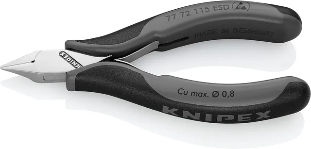 knipex-elektronik-seitenschneider-esd-77-72-115-esd-115-mm-mehrkomponenten-griff image 1
