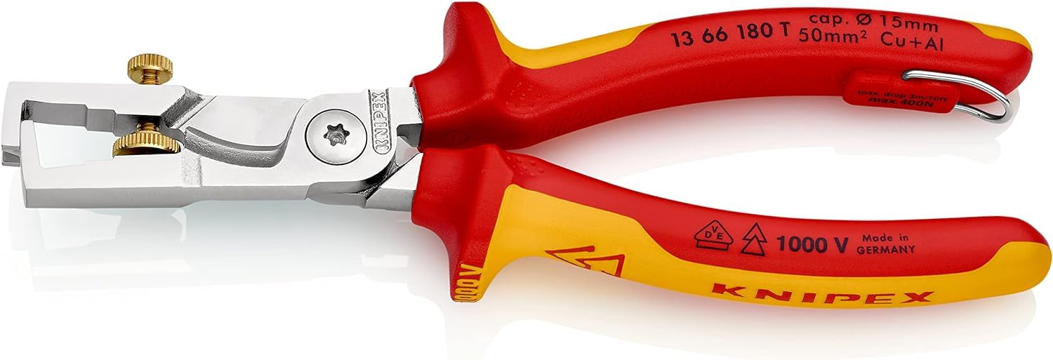 knipex-strix-13-66-180-t-abisolierzange-mit-kabelschere-180-mm-vde image 1