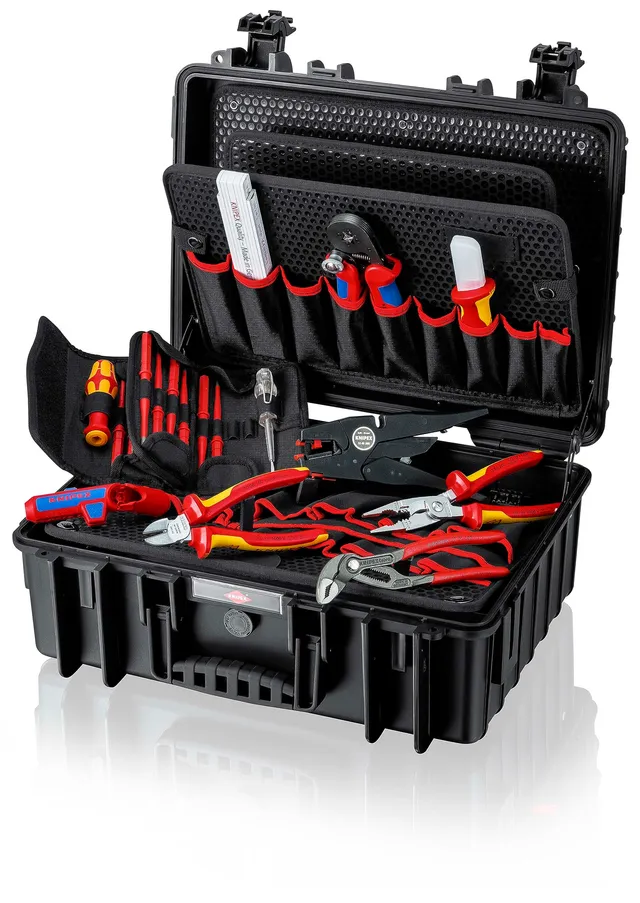 knipex-werkzeugkoffer-robust23-elektro-25-teilig-00-21-35-470-x-370-mm image 1
