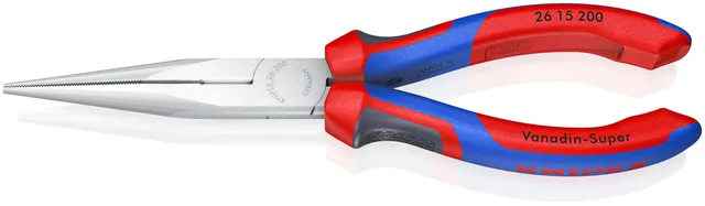 knipex-flachrundzange-mit-schneide-26-15-200-storchschnabelzange-200-mm-verchrom image 1