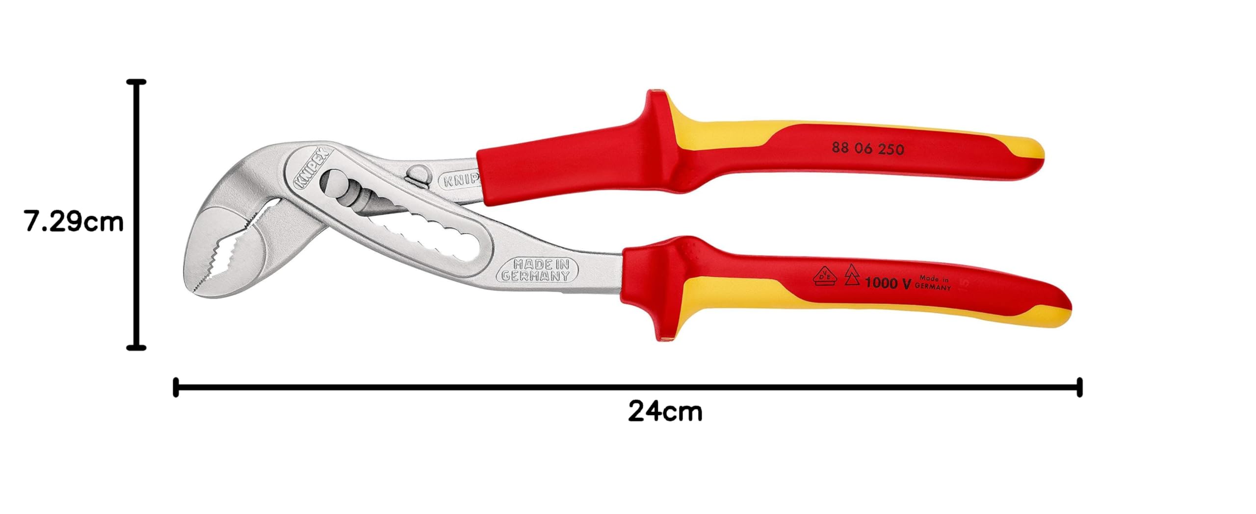knipex-alligator-wasserpumpenzange-88-06-250-vde-250-mm-verchromt image 5