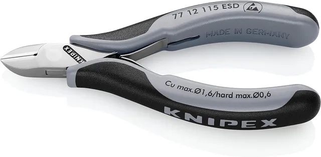 knipex-elektronik-seitenschneider-esd-77-12-115-115-mm-mit-mehrkomponenten-h-lle image 1
