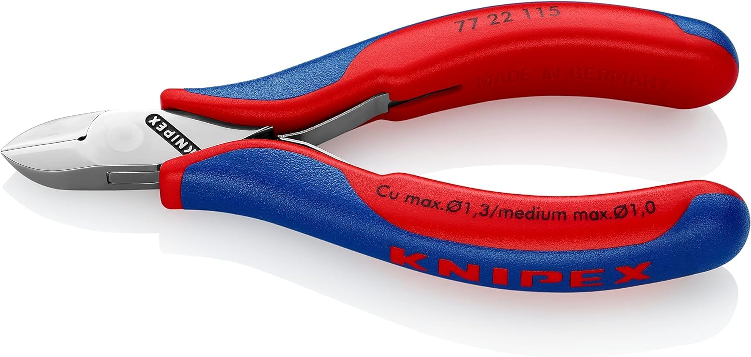 knipex-elektronik-seitenschneider-77-22-115-115-mm-mit-mehrkomponenten-h-llen image 1