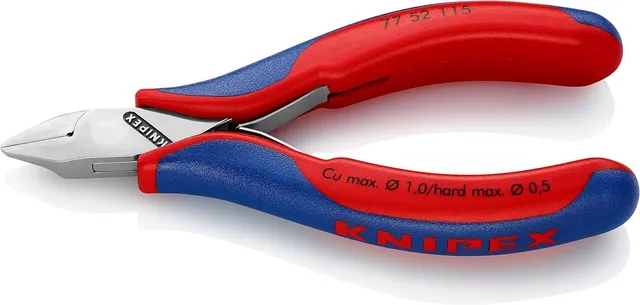 knipex-elektronik-seitenschneider-115-mm-mit-doppelfeder-77-52-115 image 1