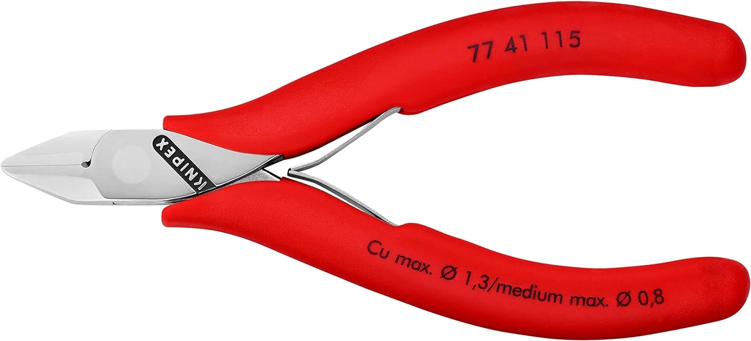 knipex-77-41-115-elektronik-seitenschneider-115-mm-mit-doppelfeder image 3
