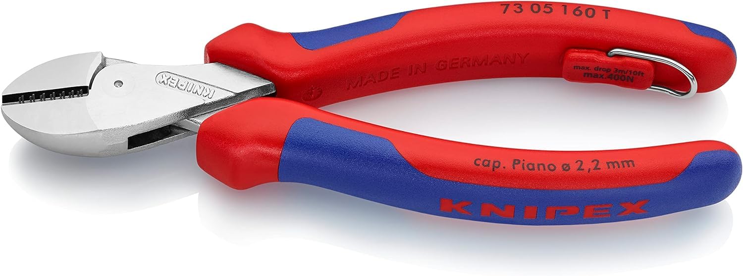 knipex-x-cut-kompakt-seitenschneider-73-05-160-t-bk-verchromt-160-mm image 1