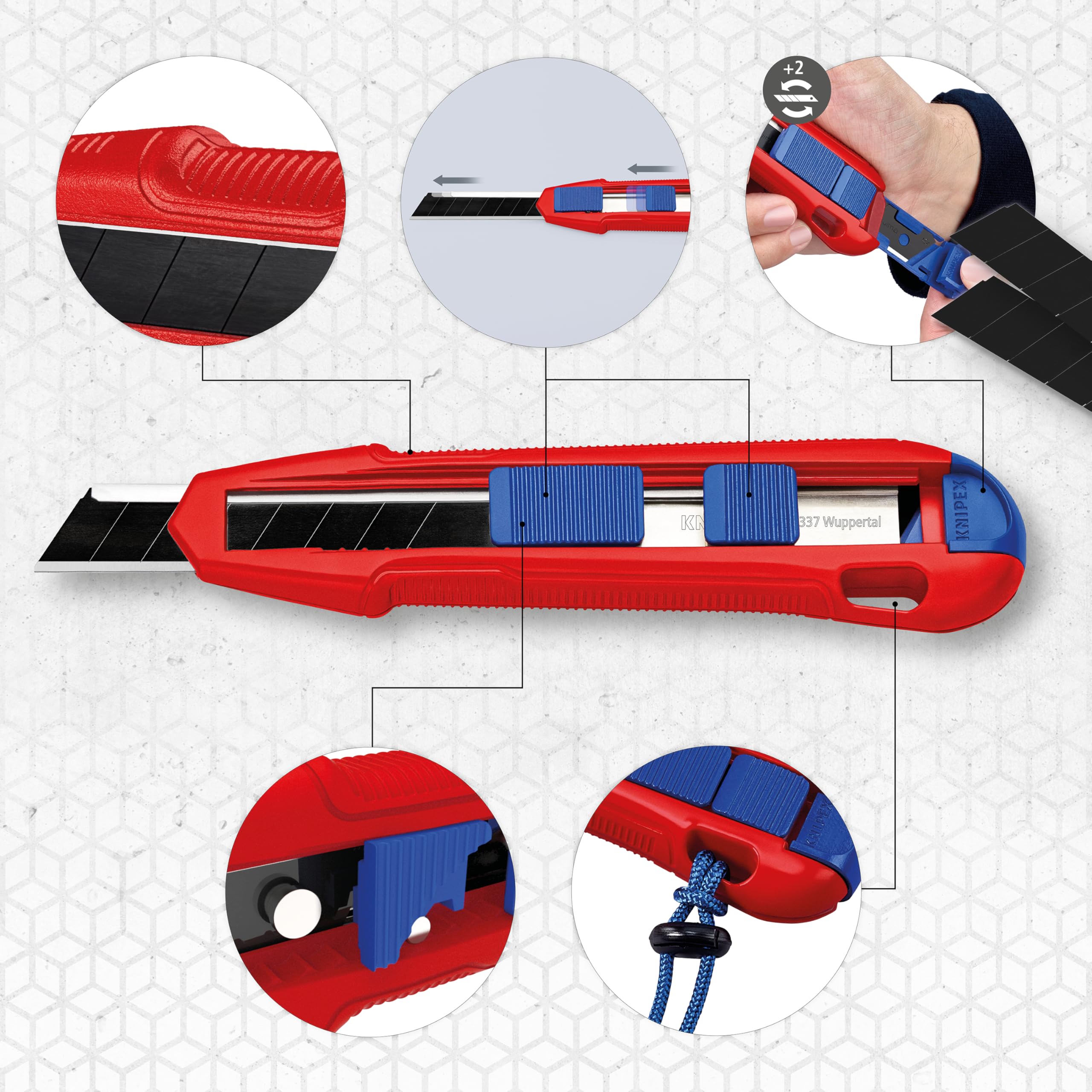 knipex-cutix-90-10-165-bk-universalmesser-165-mm-mit-stabilisierungsschiene-f-r- image 3