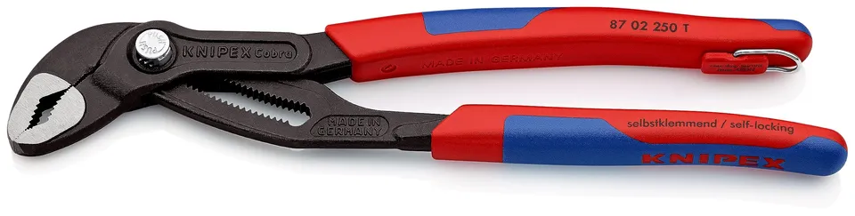 knipex-cobra-87-02-250-t-bk-hightech-wasserpumpenzange-250-mm-mit-absturzsicheru image 1