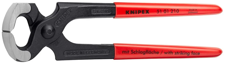 knipex-hammerzange-kneifzange-51-01-210-sb-210-mm-mit-schlagfl-che image 1