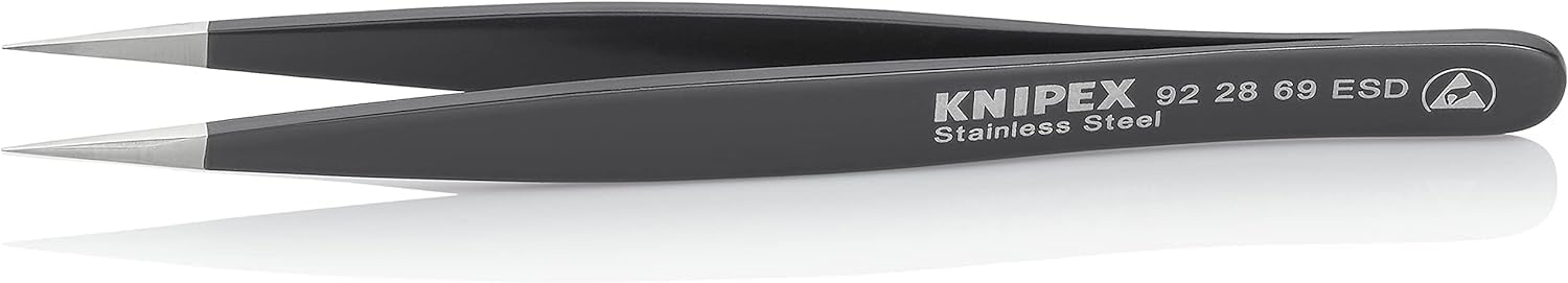 knipex-92-28-69-esd-universalpinzette-120-mm-mattiert-glatt-antimagnetisch image 1