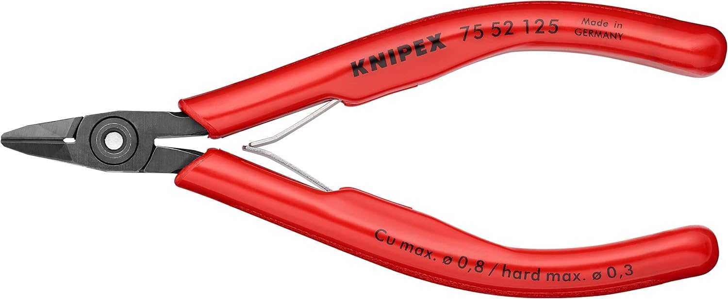 knipex-elektronik-seitenschneider-75-52-125-mit-kunststoff-h-llen-125-mm image 1