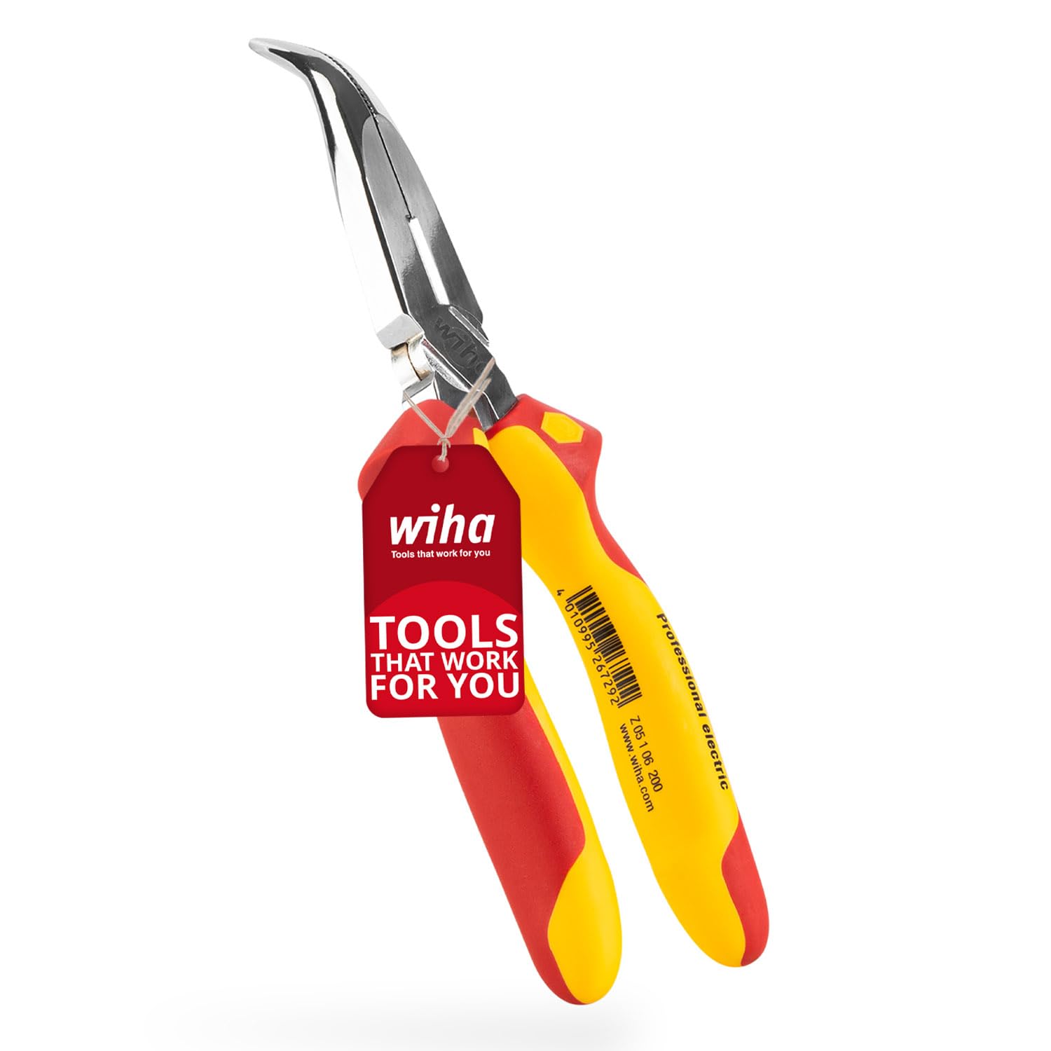 wiha-flachrundzange-professional-electric-27425-200-mm-vde-1000v-gebogen image 1